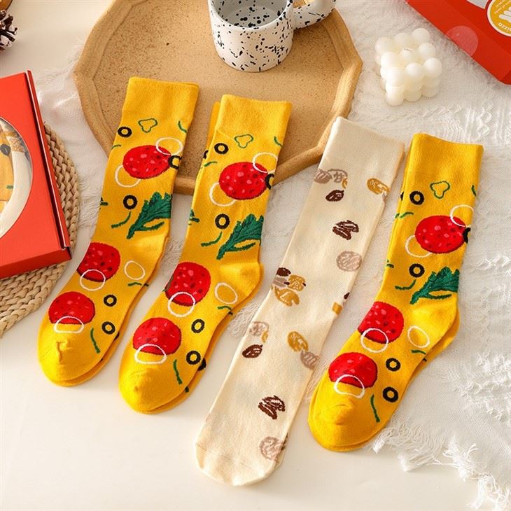 Pizzs Socks Funny Pizza Box