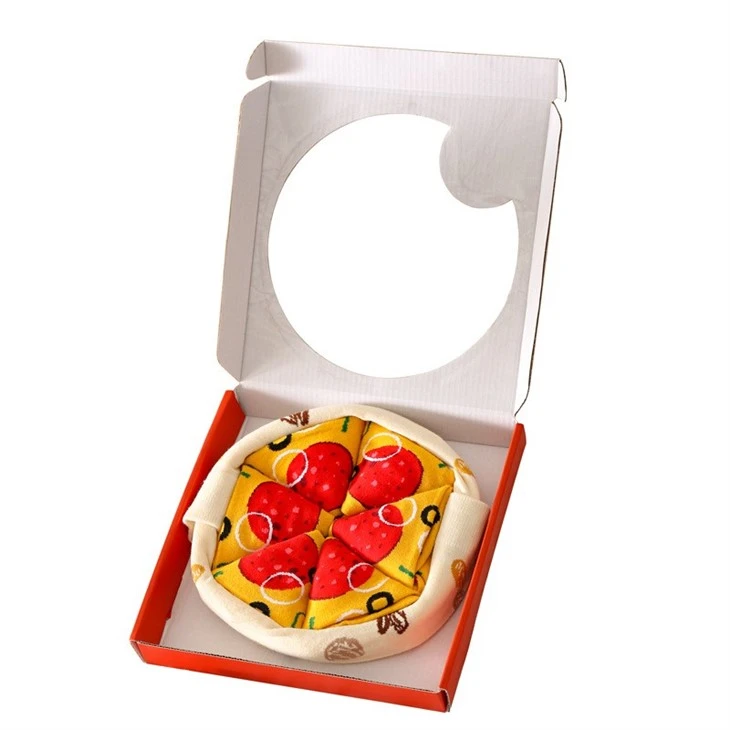 Pizzs Socks Funny Pizza Box